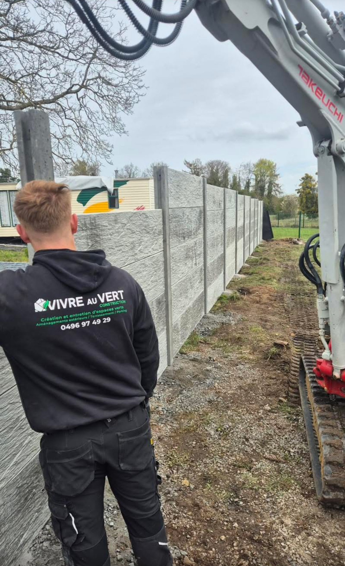 Équipe Vivre au Vert Construction sur chantier